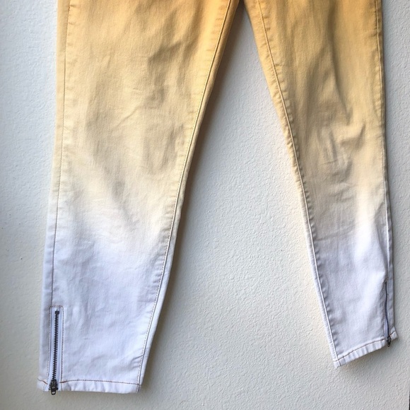 prAna Jett Ombré Dip Dye Organic Cropped Jeans Sz 6 - Picture 8 of 14